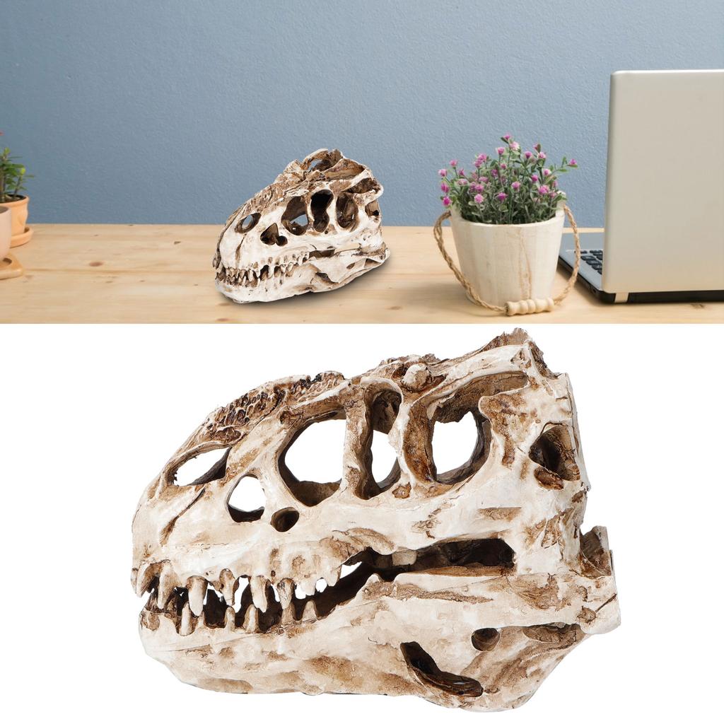 Смола Череп Динозавра Личность Скелет Животного Украшения Реквизит Хэллоуин Коллекция Ремесло Декор