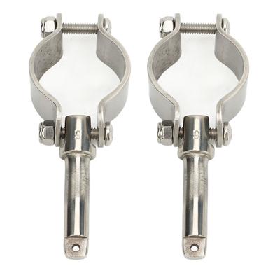 2 шт. зажима на уключину из нержавеющей стали 304 с полированной отделкой 1?58 дюймов для морских лодок, плотов
