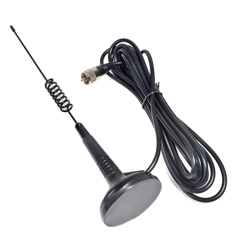 Антенна HYS CB Radio Magnet Mount, антенна с магнитным основанием, 27 МГц, любительская радиоантенна с 4-метровым коаксиальным кабелем, разъем типа MP для мобильных устройств 26~28 МГц