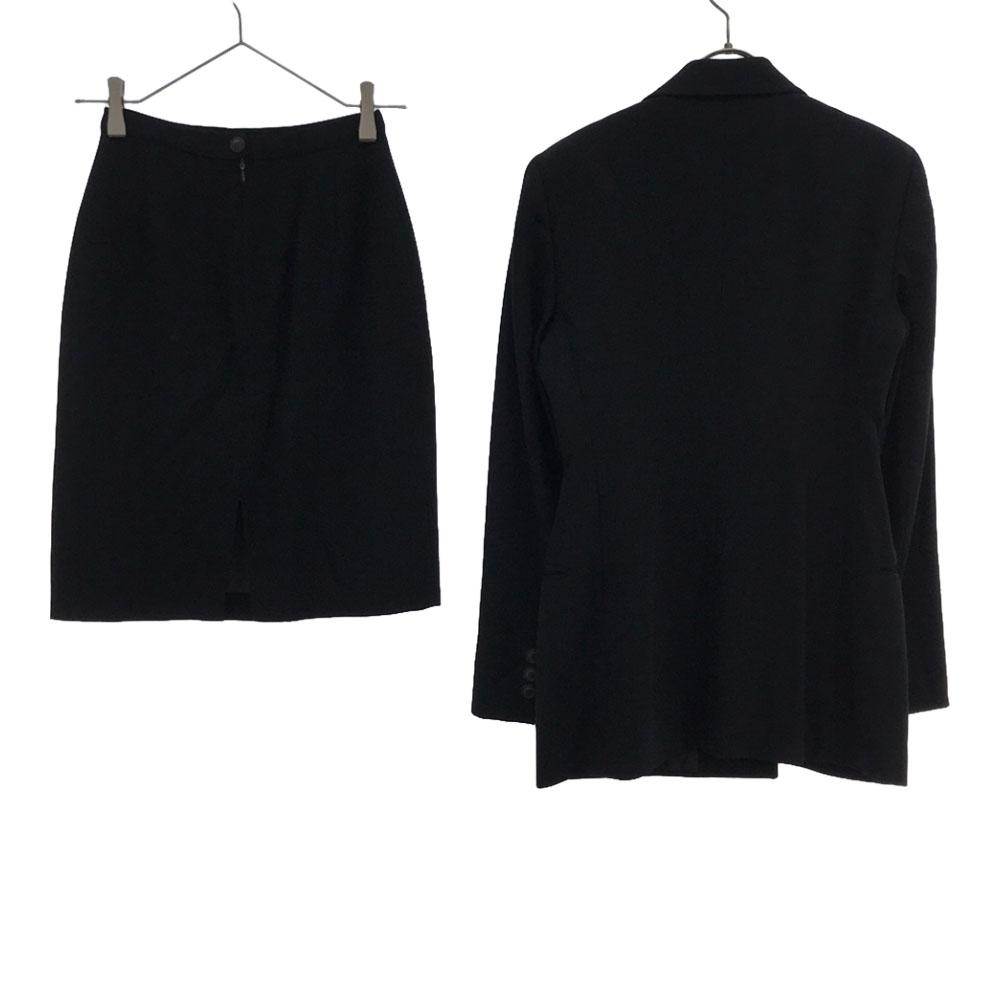 Emporio Armani Костюм-юбка из шерсти 90-х годов производства Италии 38 размер черный Пожилые женщины Б/у