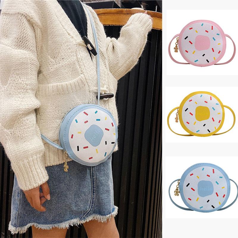 Children's Messenger Bag Adjustable Wide Strap Travel Handbag New Kids Crossbody Bag Girl Cute Donut Girl Shoulder Bag