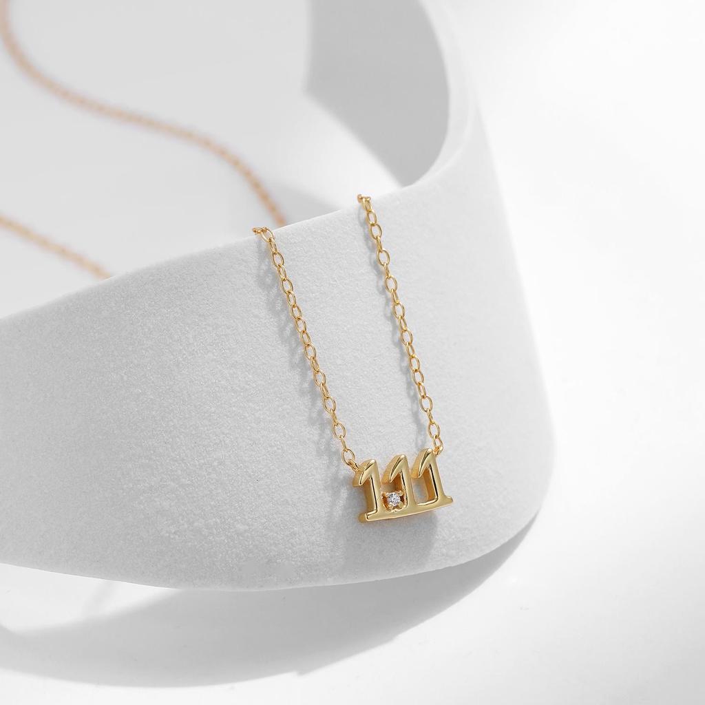 MODIAN 925 Sterling Silver Digit Stackable Pendant Necklaces Trendy Gold Color Thin Link Chain For Women Jewelry Christmas Gift