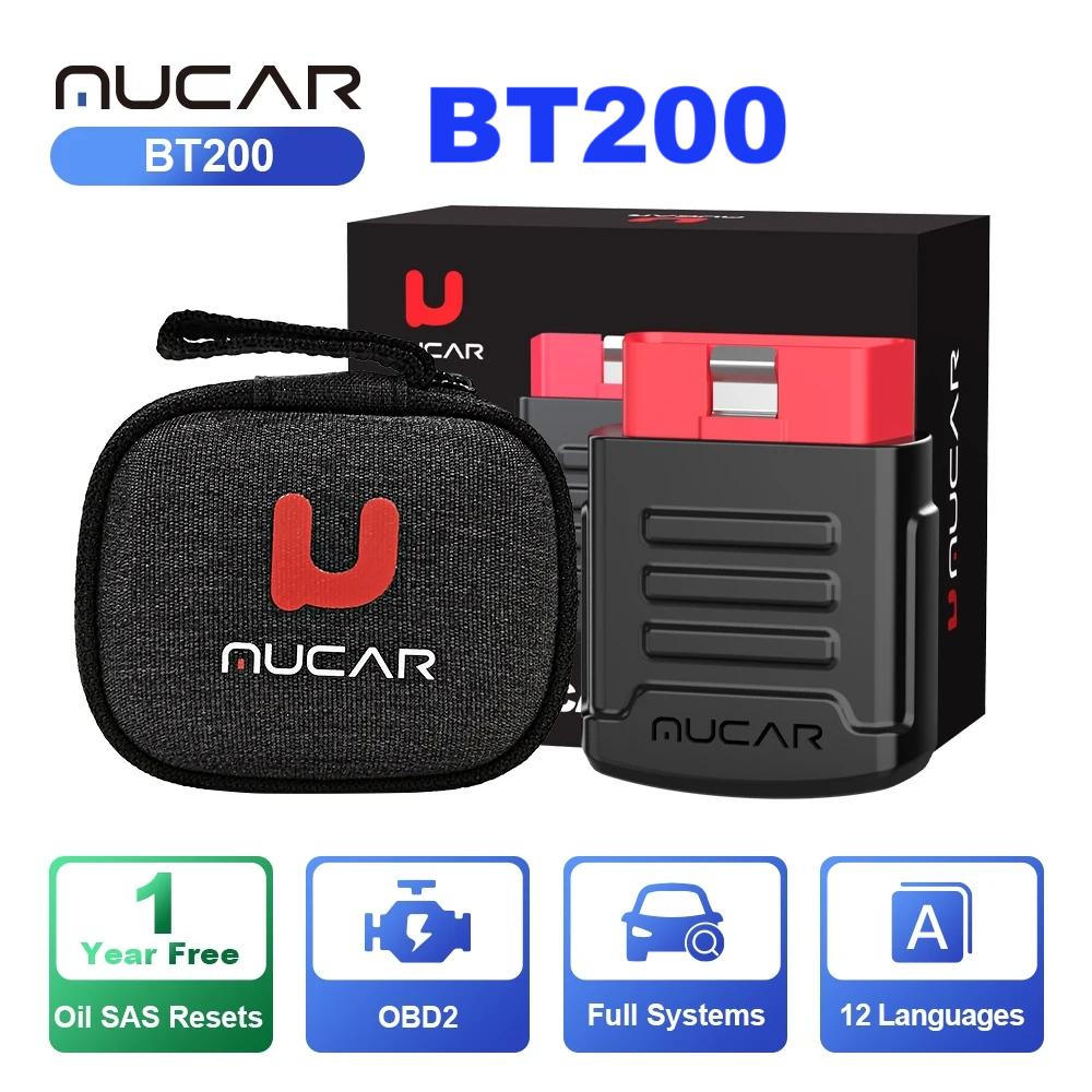 MUCAR BT200 BT200 PRO Автомобильный сканер OBD2 Диагностический инструмент Сканер полной диагностики системы для всех автомобилей 15 Сброс Кодов