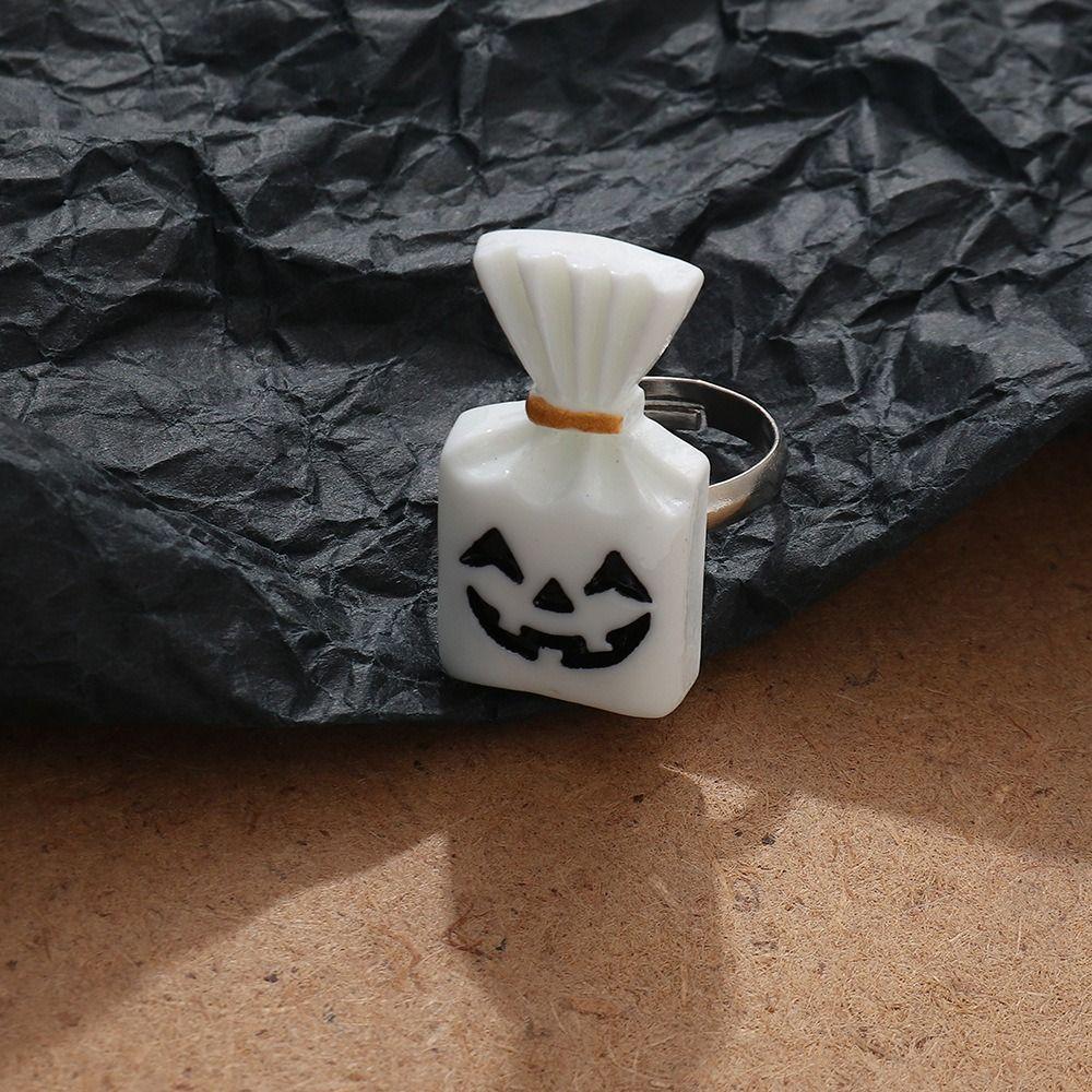 Кольцо-призрак в виде шляпы волшебника, черное кольцо с тыквой, модное кольцо в подарок на Хэллоуин