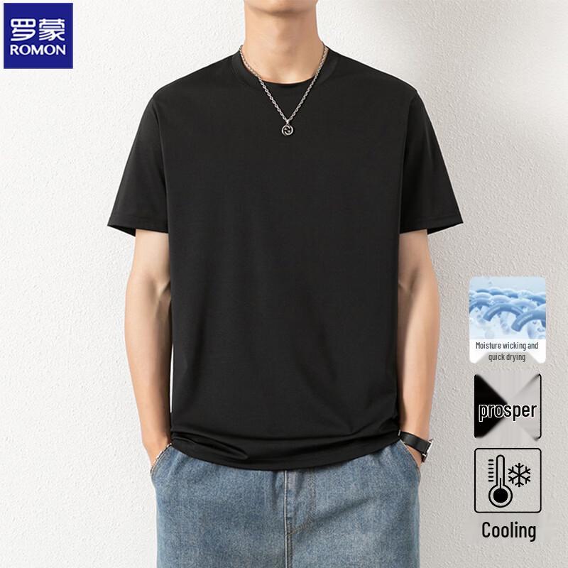 ROMON Men's Ice Silk Short Sleeve T-Shirt