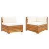 Day and Night - Day and Night Garden Furniture 2 Pieces with Cushions Solid Acacia Wood