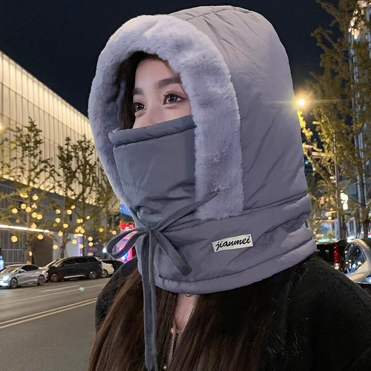 Lei Feng Winter Hat with Windproof Mask & Velvet Lining for Men & Women - Warm Protection for Riding & Outdoor Activities