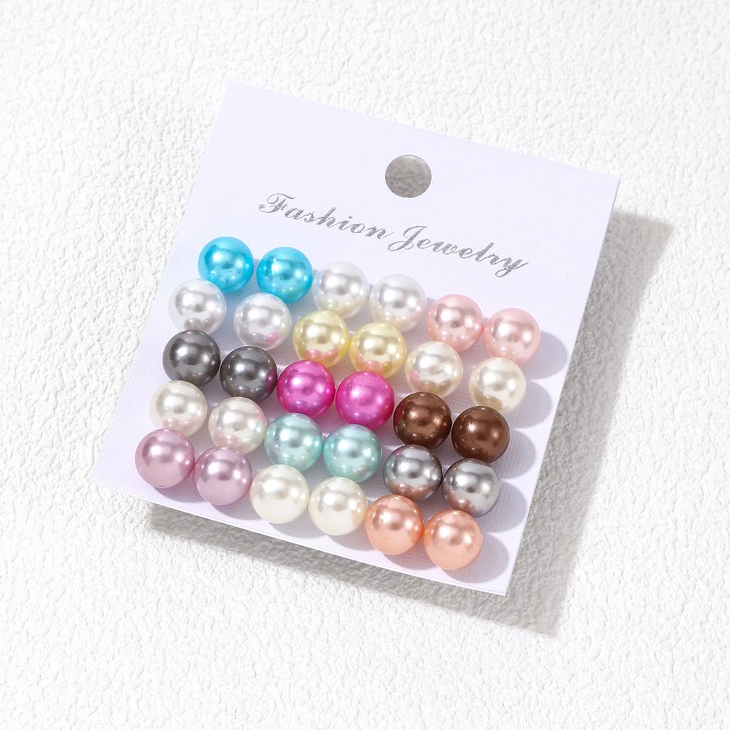 15 пар простых разноцветных серег-пусетов с имитацией циркона, корейские серьги с шариками, элегантные женские серьги для вечеринки и на каждый день, подарки с цирконом