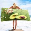 Avocado Printing Series Seaside Vacation Beach Towel Swimming Bath Towel Sports Towel
