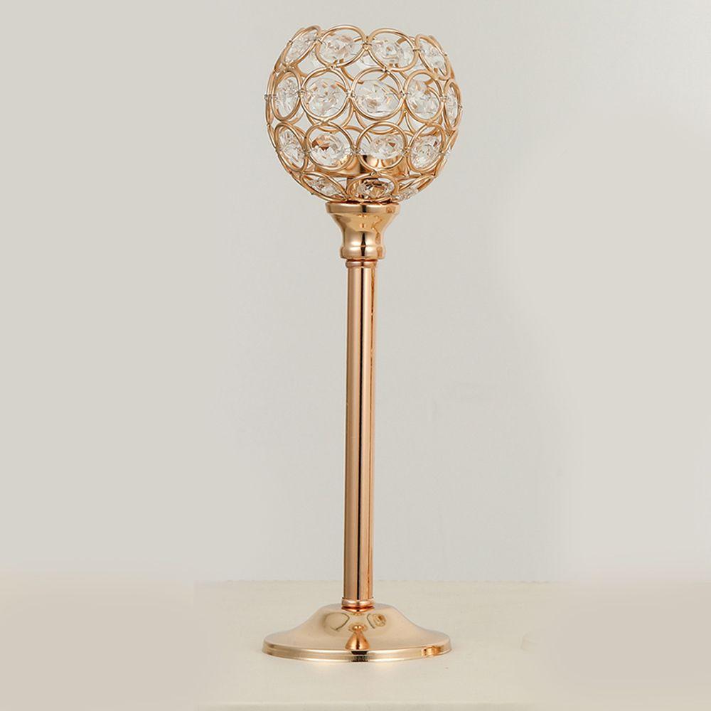 Товары для вечеринок Романтический ужин Подсвечник Золотая хрустальная чаша Подсвечник для чайной свечи Свадьба Церковь