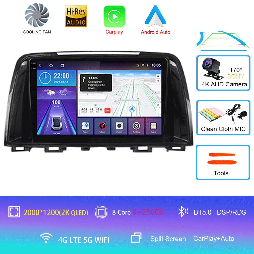 Для Mazda 6 GJ Atenza 2012 2013 2014 2015 2016 2017 Android 14 Carplay Auto Автомобильный мультимедиа Все-в-одном Автомобильный радиоприемник видеоплеер GPS