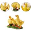 Cartoon Ducks Sculpture Decorative Animal Miniatures Figurine Three Ducks Statue  Garden