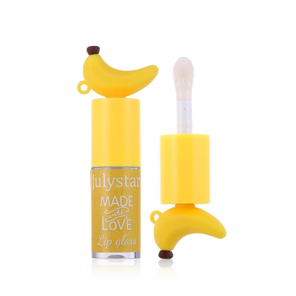 Banana Lip Gloss Oil, High Shine Mirror Glossy Clear Lip Tint, Deeply Hydrating Moisturizing Plumping Lip Glow Balm, Cute Fruit Lip Care Makeup