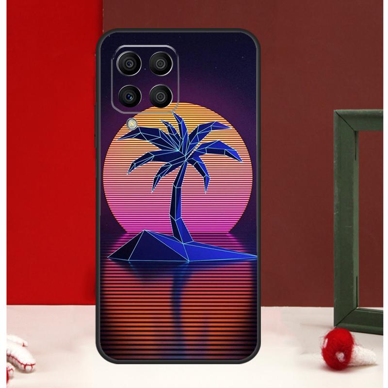 Ретровейв Неоновое Пальмовое Дерево Чехол Для Samsung Galaxy M12 M32 M52 M06 M16 M36 M56 M33 M15 M55 M31 M13 M14 M53 M35 M34 M54