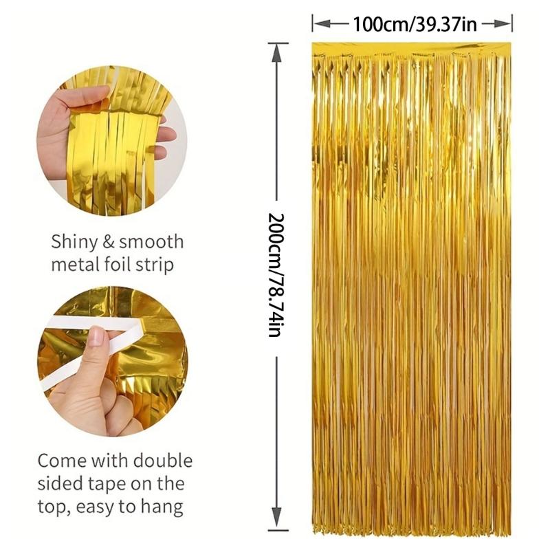 Металлический мишурный занавес Фотобудка Дверные подвесные стримеры Фон День рождения Свадьба Девичник Украшение