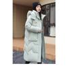 Cotton Jacket Female Long Section, Winter Knee Thickened Korean Version of Loose Hooded Cotton Coat, Female Versatile Cotton Jacket Coat