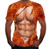 3D Digital Printed Men's T-shirt Muscle Funny T-shirt