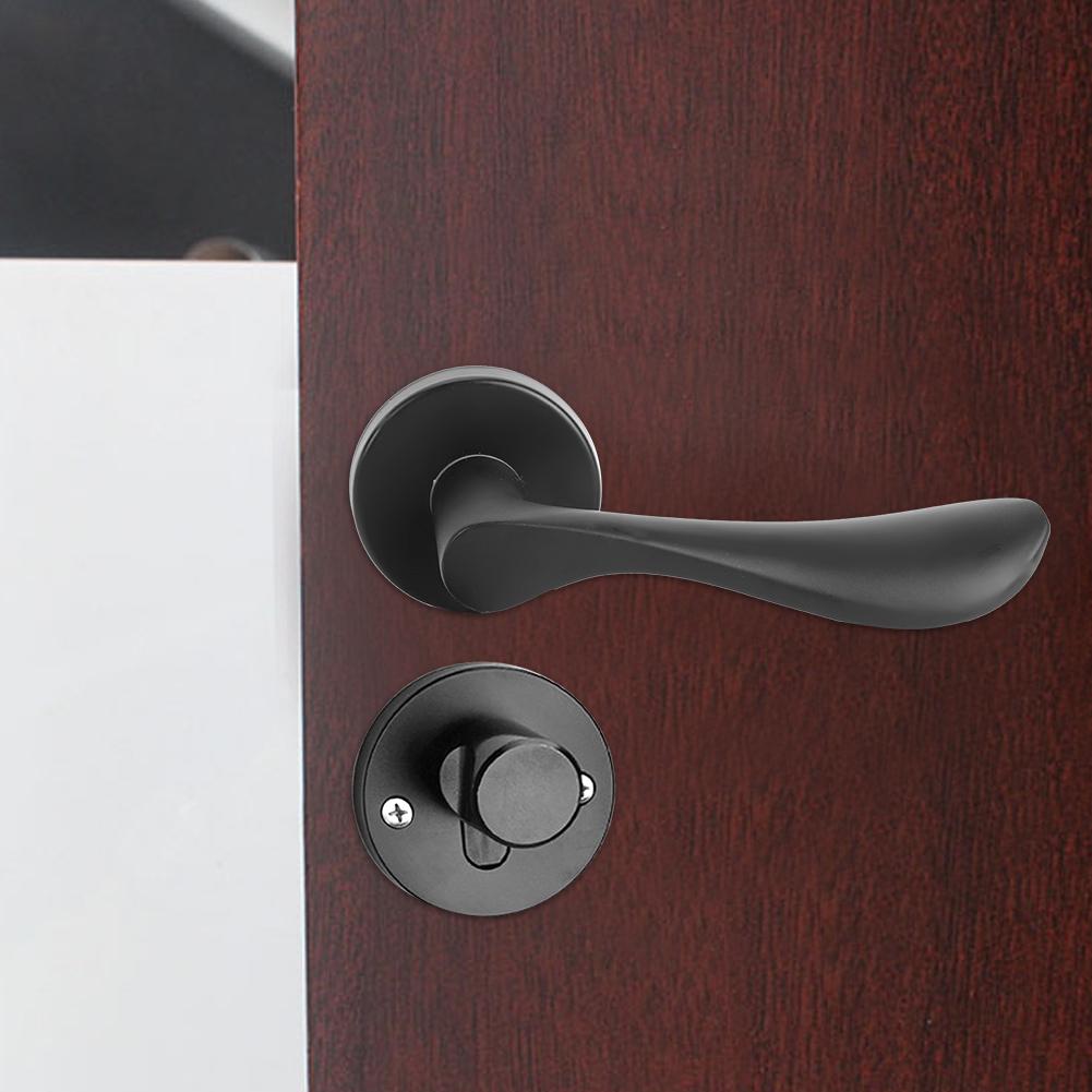 Space Aluminum Door Lock Set KeyedLocking Door Handle Lever Hardware Accessory for Indoor Door