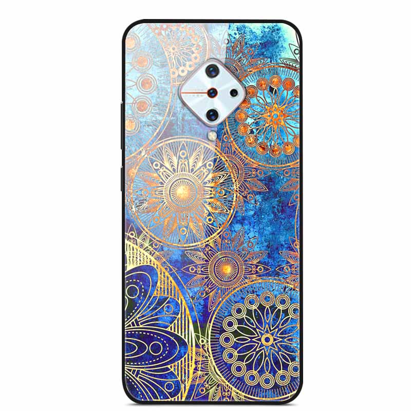 Tempered Glass Case For Vivo V17 Case Russia Glass Back Cover Soft Bumper For Vivo V17 Phone Cases V 17 Funda Y9s S1 Pro Coque