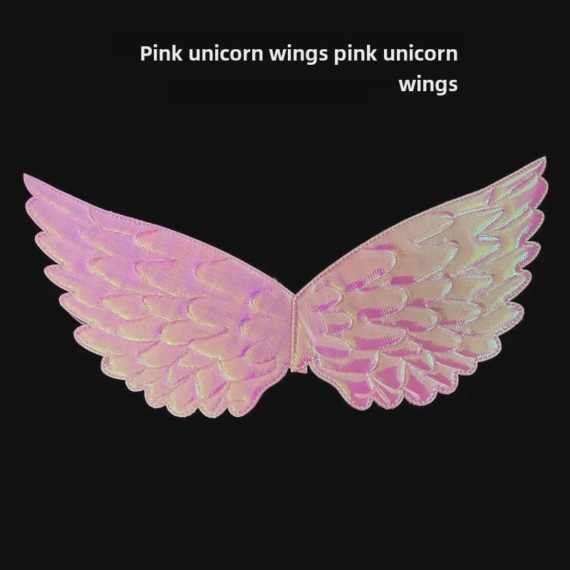 «Костюм принцессы-единорога на Хэллоуин с головным убором, крыльями и сетчатой юбкой для девочек»