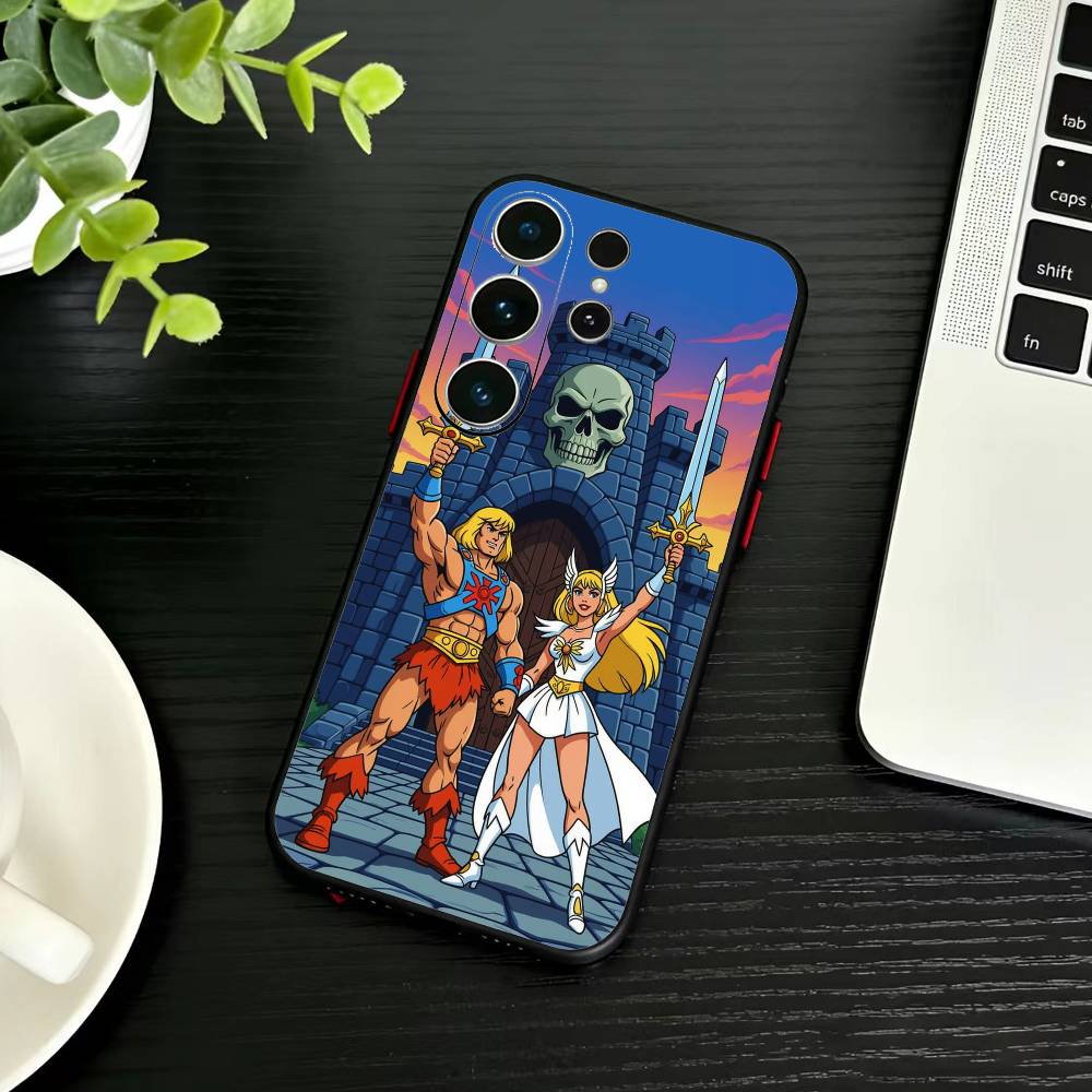 Чехол для телефона M-MOTU He-Man для Samsung S26,S25,S24,S23,S22,S21,S20,S30,Ultra,Plus,Fe,Note,5G Черный