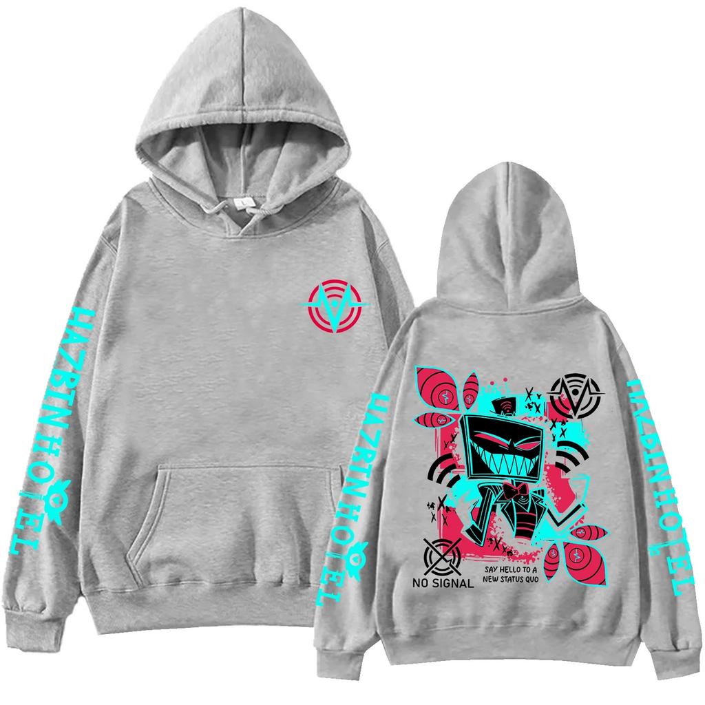 Hazbin Hotel Vox Print Hoodie Man Woman Harajuku Pullover Tops Sweatshirt