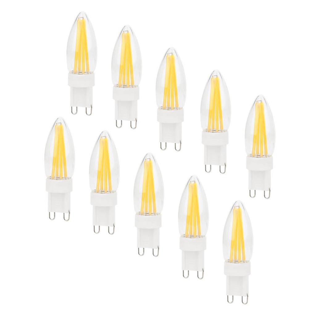 10Pcs G9 LED Bulb 3W Warm White Light Lamp Bi Pin Base Bulb Chandelier Lighting Accessories AC110V