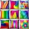 Colorful Aesthetic Rainbow Decorative Sofa Pillowcase Home Cushion
