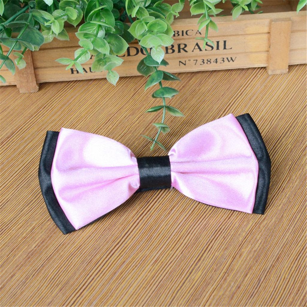 Модный мужской и женский деловой формальный однотонный лоскутный галстук-бабочка