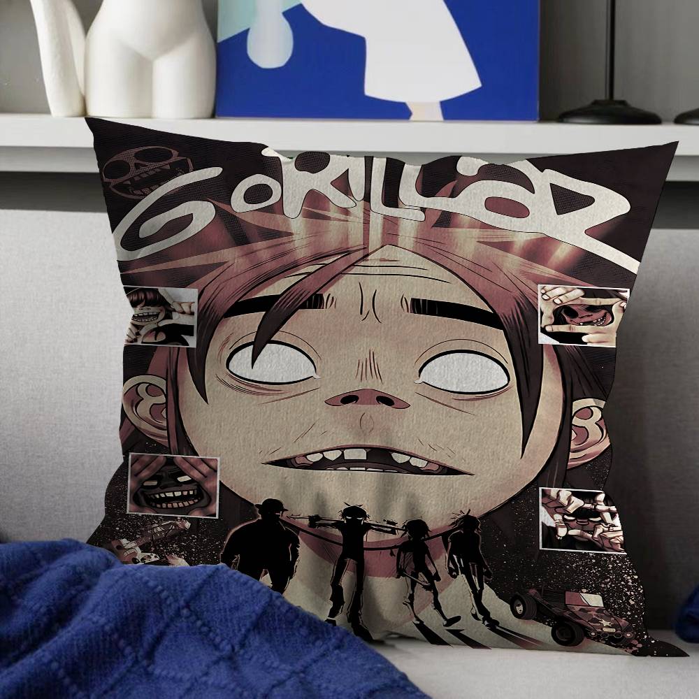 Группа G-Gorillaz Музыка Счастливый Дракон Наволочка Чехол на Подушку для Дивана Украшение для Комнаты Подарок для Детей