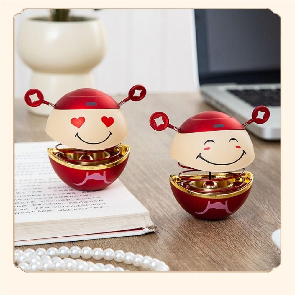 Car Bell Auto Interior Accessory Dopamine Desktop Ornament Creative Nodding Head Ornament  Office