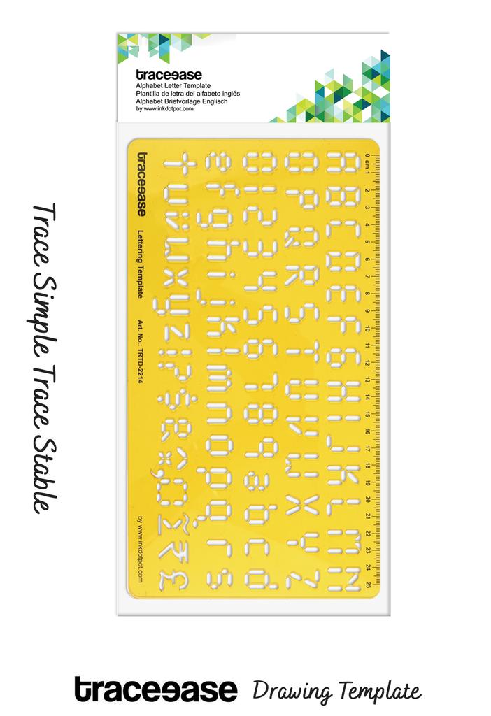 Traceease Инструмент для создания шаблонов надписей, трафареты букв английского алфавита с заглавными и строчными буквами