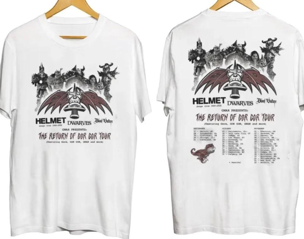 GWAR The Return of GOR GOR Tour Dates 2025 Double Sided Unisex T-Shirt Unisex T-Shirt