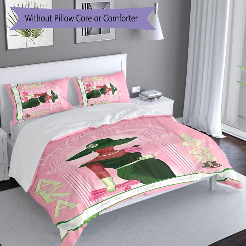 3pcs AKA logo9 pattern bedding set duvet cover set includes duvet cover &pillowcases, perfect all season bedroom decoration & gift