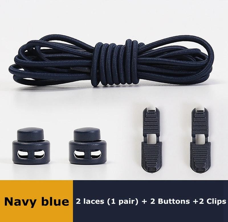 Шнурки без завязывания, подходящие для любой обуви, круглые эластичные шнурки с пружинным замком, быстро надеваются за 1 секунду, шнурки для хайкинга, спорта, ленивые шнурки