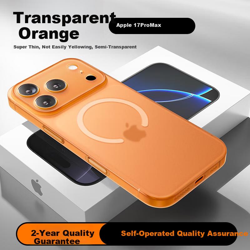 Camera Button Full Coverage | Magsafe MagneticIPhone 17 Pro Max Case, Ultra-Thin Shockproof Semi-Transparent Heat Dissipation Frosted