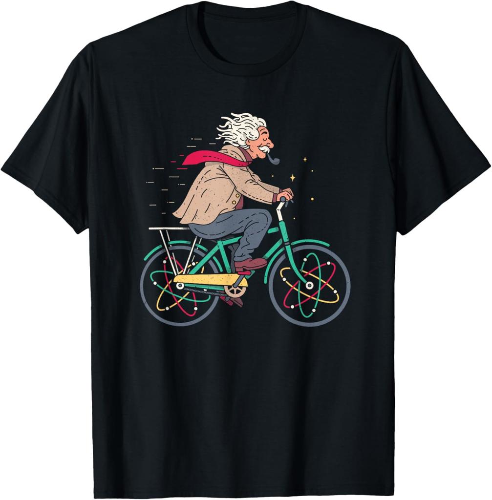 Atomic Bicycle Science Professor Men Kids Chemistry Funny Shirt Personalized Clothing Short Sleeve Graphic T Shirts Camisas
