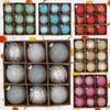 9pcs Glitter Christmas Hanging Balls Set Shatterproof Xmas Tree Ornaments  Xmas Party Favors