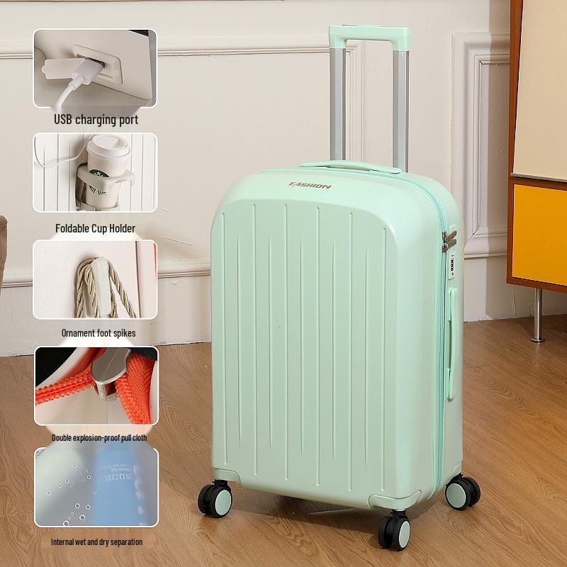 Прочный чемодан на колесиках модели 2025 года — большая вместимость, кодовый замок, подходит для мужчин, женщин и студентов.