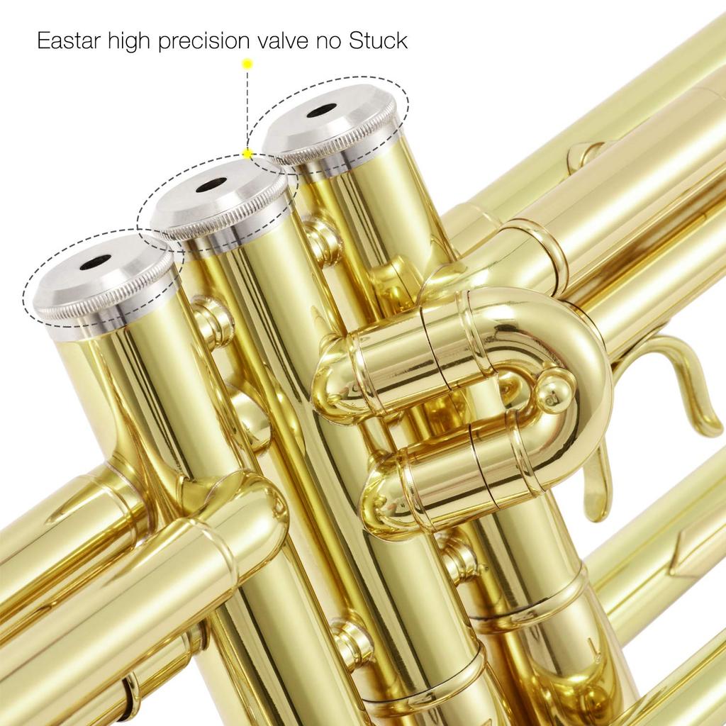 Труба Bb Eastar из золотой латуни, набор для начинающих