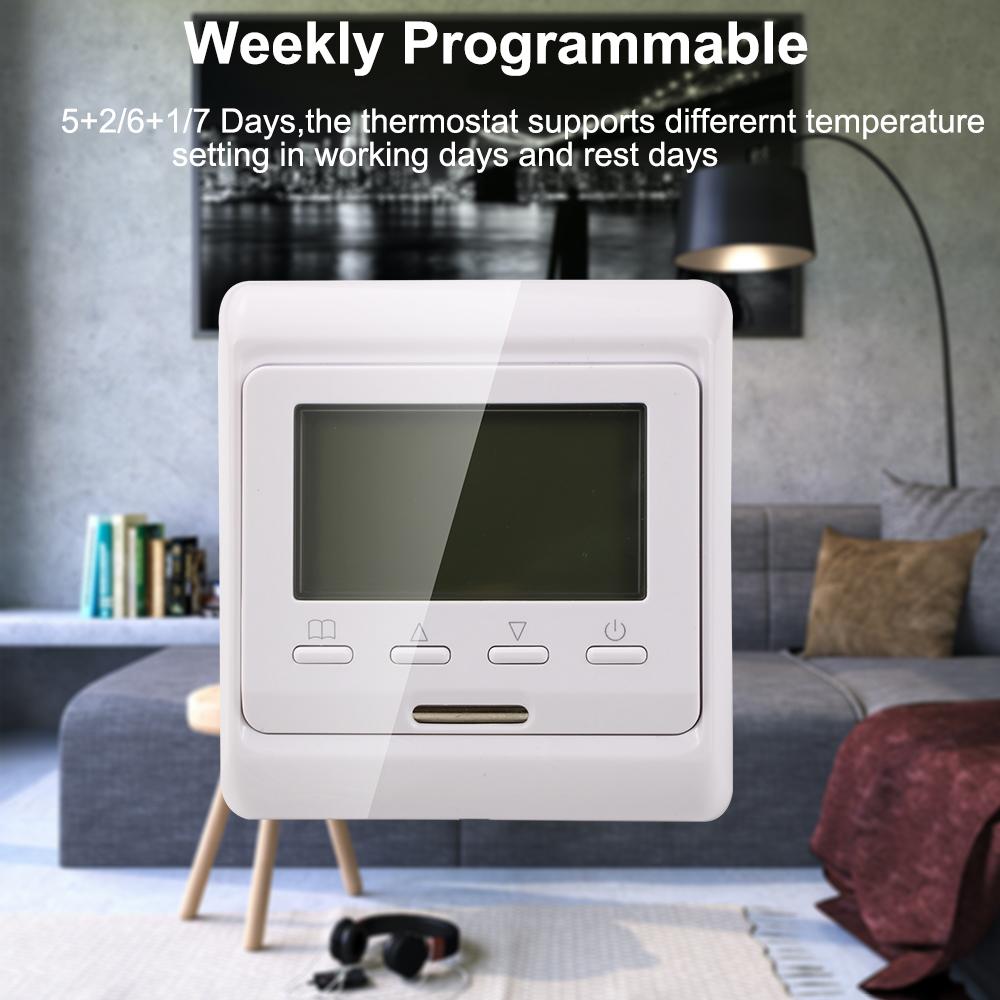 Wi-Fi интеллект, термостат с подогревом пола, 220 В, ЖК-экран, программируемая температура, приложение Vioce Control, термостат, контроллер теплого пола