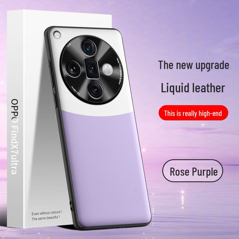 Защитный чехол из жидкой кожи для мобильного телефона Oppo Find X7 Ultra, защита от падения, поставляется как единое целое.