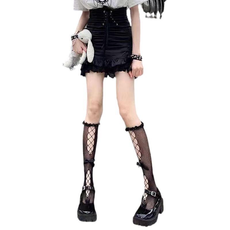 Сексуальные кружевные дышащие носки-трубы летние носки jkL из телячьей кожи японские тонкие, милые, мягкие, сестра ол