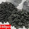 160pcs Car Metal Screw Clips Mixed Set U-Type Fastener Clip with Screw Anti-rust Fender Bumper Protection Buckle Iron Sheet Screw