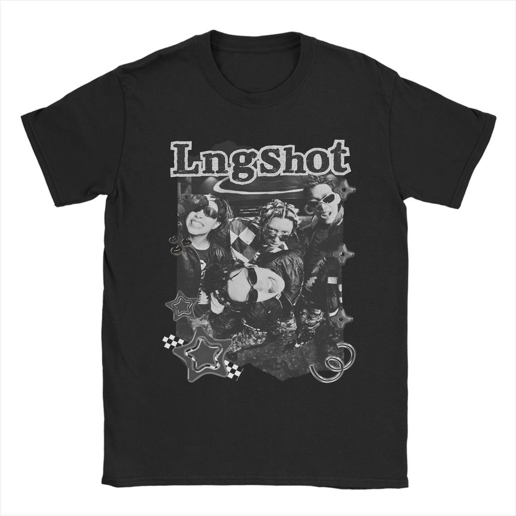 Унисекс Lngshots Kpop Boy Group Ryul Футболка Хлопковые Топы Потрясающие Футболки с Коротким Рукавом и Круглым Вырезом Вечеринки Футболки