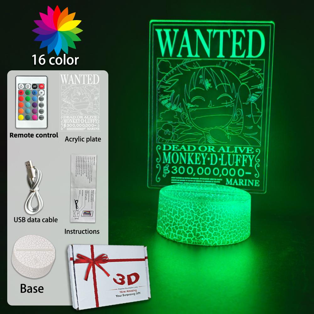 Светодиодный ночник с фигурками из аниме One Piece Луффи Зоро, USB-лампа, коллекция фигурок, украшение для прикроватной тумбочки, рождественские подарки
