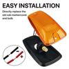 5PCS Truck Cab Marker Roof Lights W/ Amber Bulbs For Chevy GMC 1988-2002 Pickup