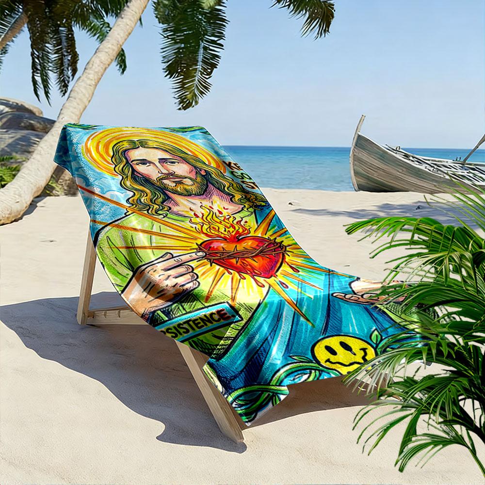 Sacred Heart Perseverance A must-have beach towel for beach travel
