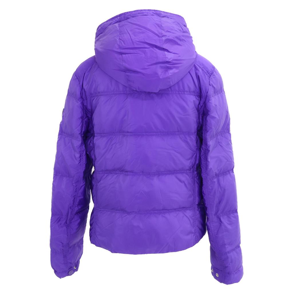 Prada [Good Condition/domestic Regular] 290543 R192 Triangle Logo Plate Hooded Down Jacket Jacket 42 purpleUsed