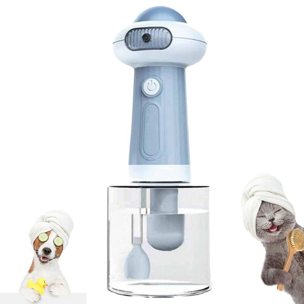 Portable Smart Dog Soap Dispenser Dog Washing Bubbler for 1.7W/1300mAh Automatic Press